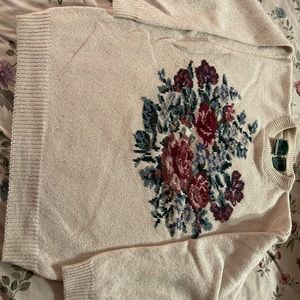 Vintage Northern Reflections woman’s tapestry floral sweater, Sz large